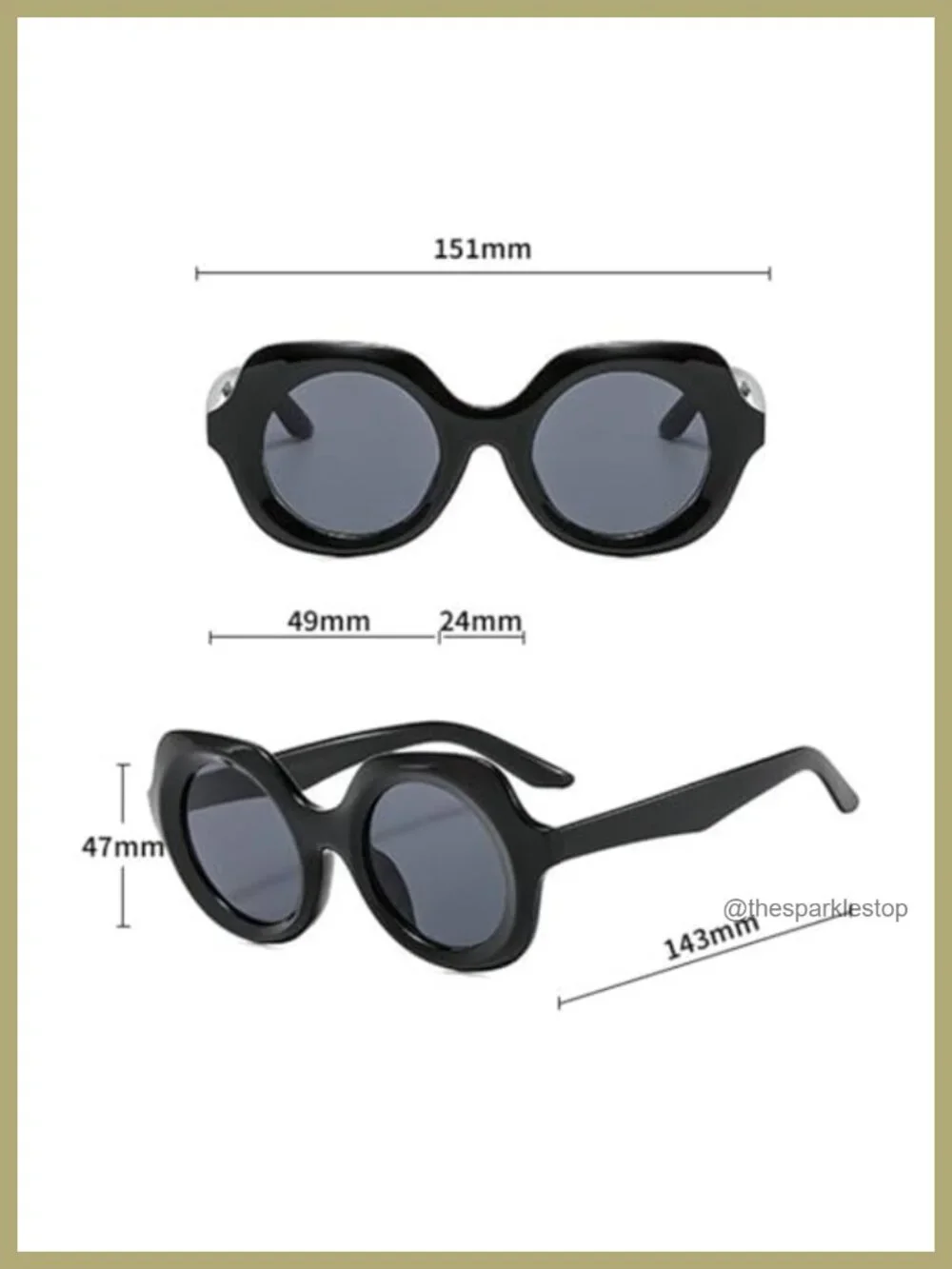 Vintage Oversized Square Sunglasses Plastic Frame UV400 Gradient Lens Fashion